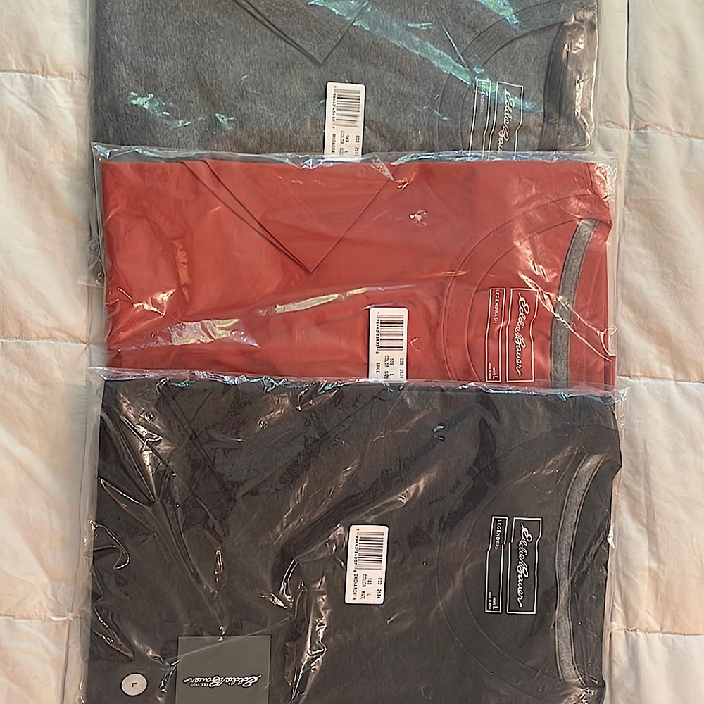 5 Men’s Large Legend Wash Eddie Bauer T-shirts